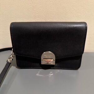 Kate Spade Black Crossbody Bag with Silver Accents